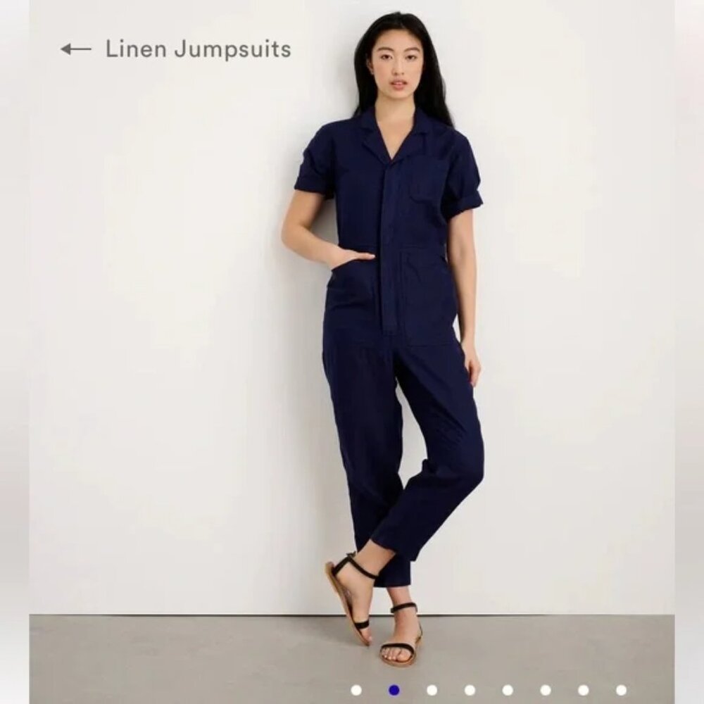 Alex Mill Linen Jumpsuit Navy